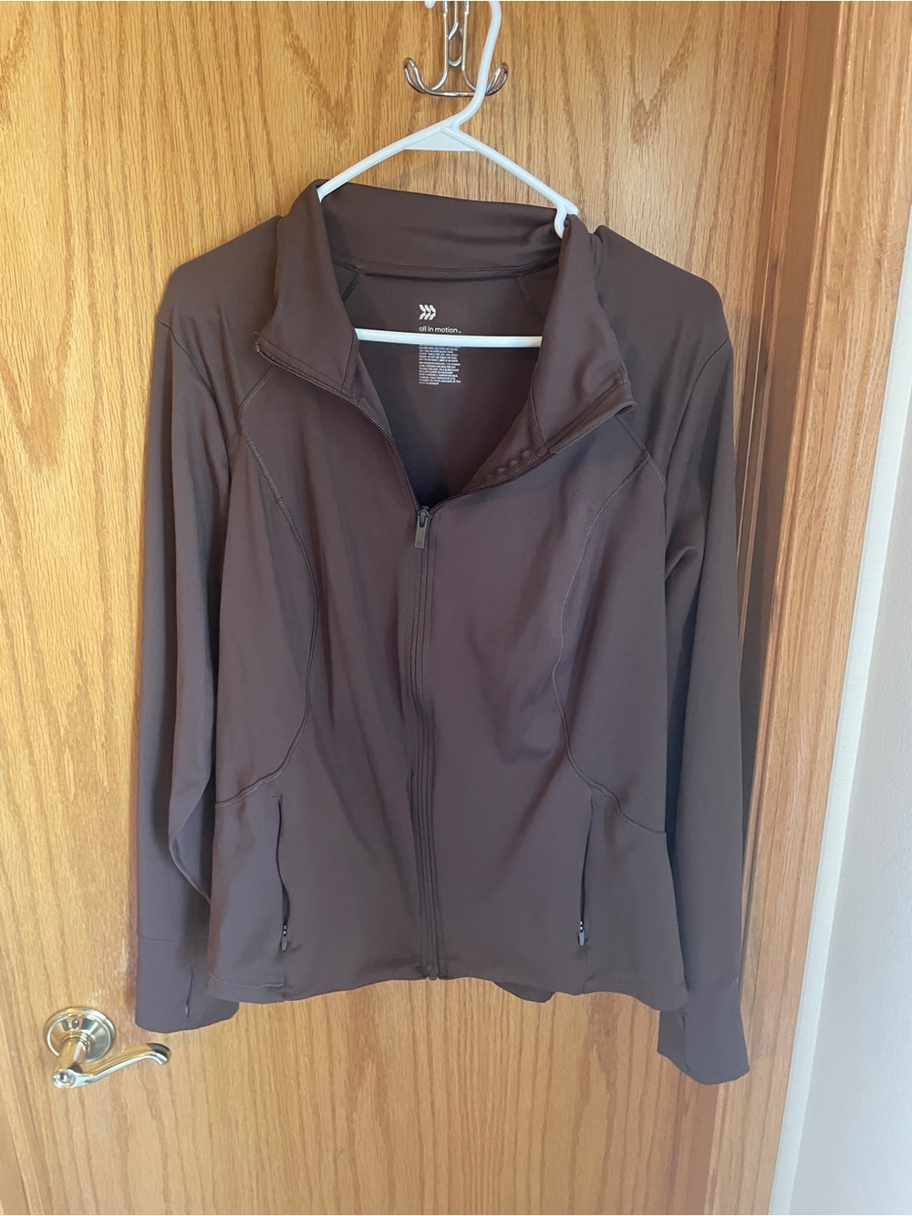 All in Motion Women's Full Zip Jacket -  Chocolate Brown XXL - Picture 2 of 6
